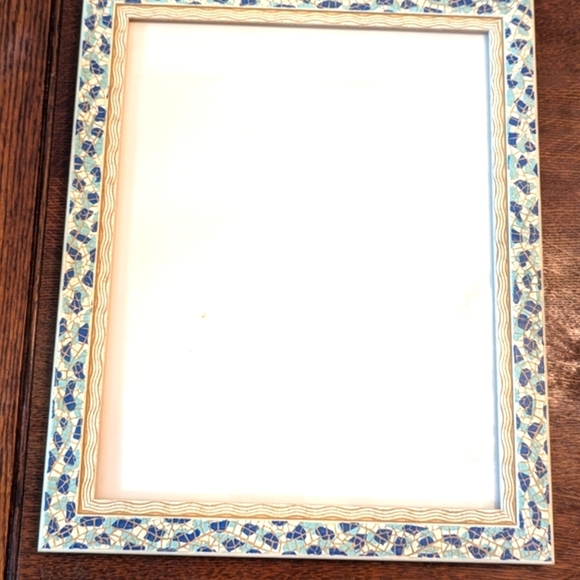 Vintage Custom Made Faux Mosaic Motif Picture/Artwork Frame w/Glass - Picture 12 of 12